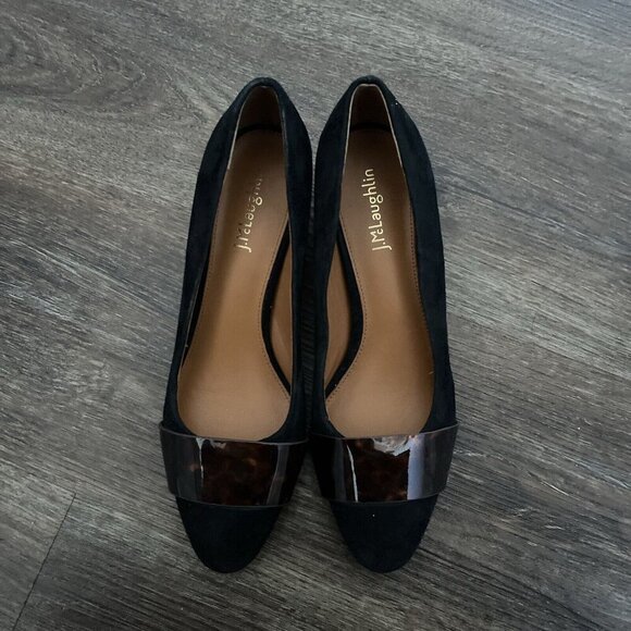 J. Mclaughlin 7 Ciara' Suede Tortoise Black Pumps $258 - Picture 1 of 6